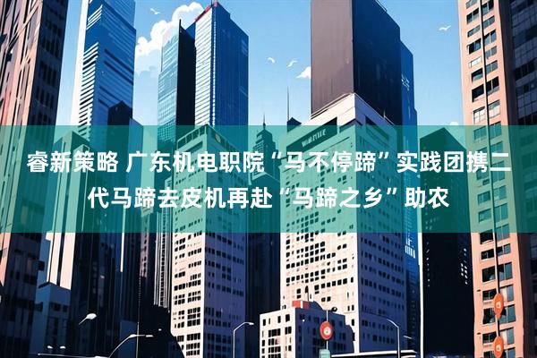 睿新策略 广东机电职院“马不停蹄”实践团携二代马蹄去皮机再赴“马蹄之乡”助农